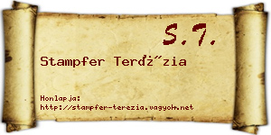 Stampfer Terézia névjegykártya